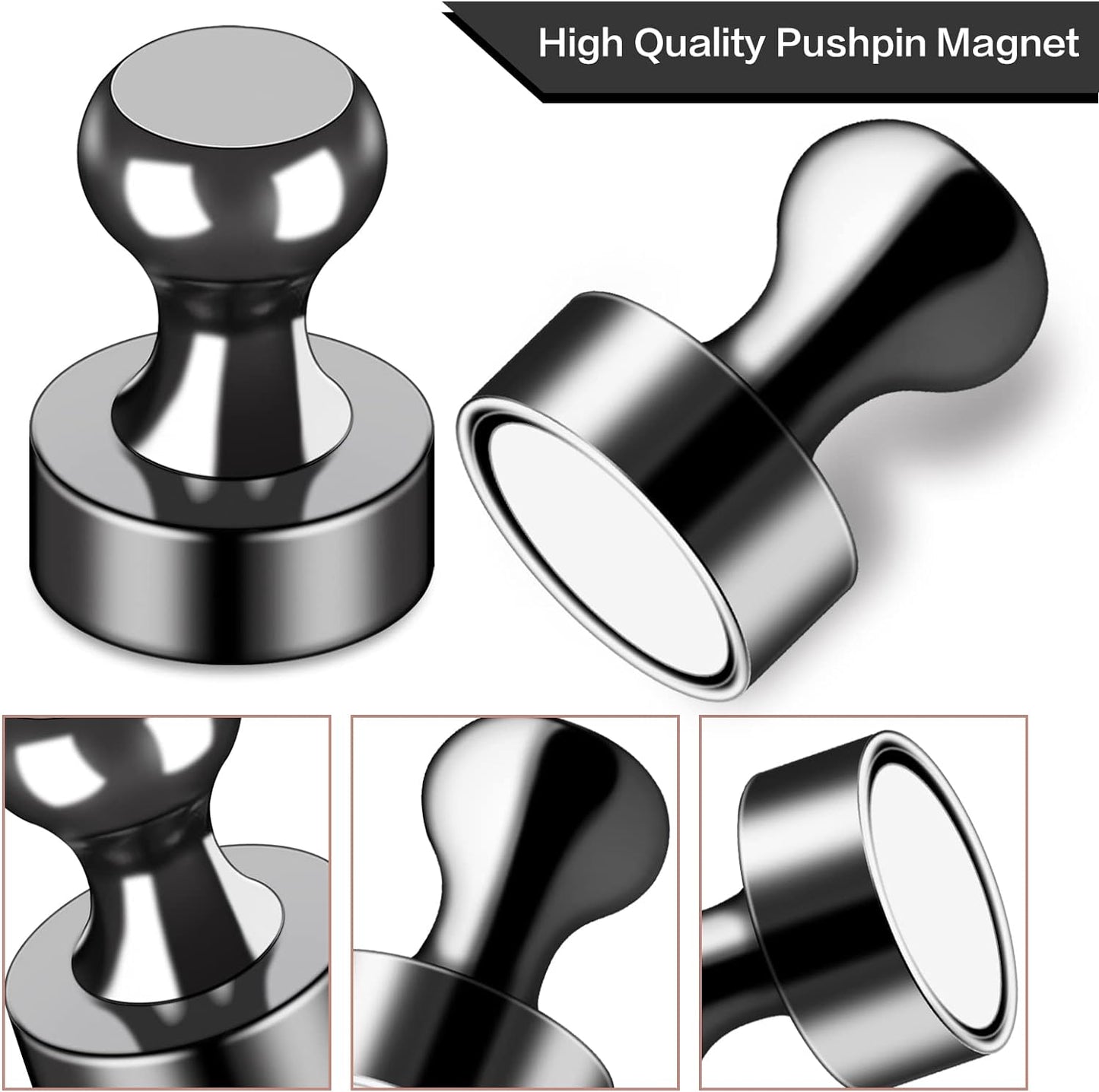 LOVIMAG 30Pcs Fridge Magnets - Small Neodymium Magnets for Whiteboard, Fridge, Kitchen, Office, Classroom, Picture, Locker