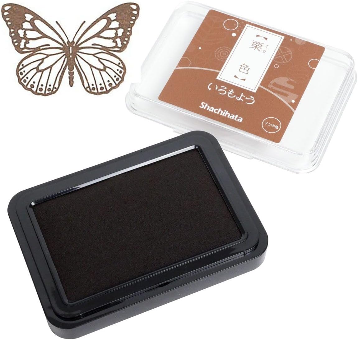 IROMOYO Stamp PAD, Traditional Japanese Ink Colour, Oil-Based Ink pad - Brown