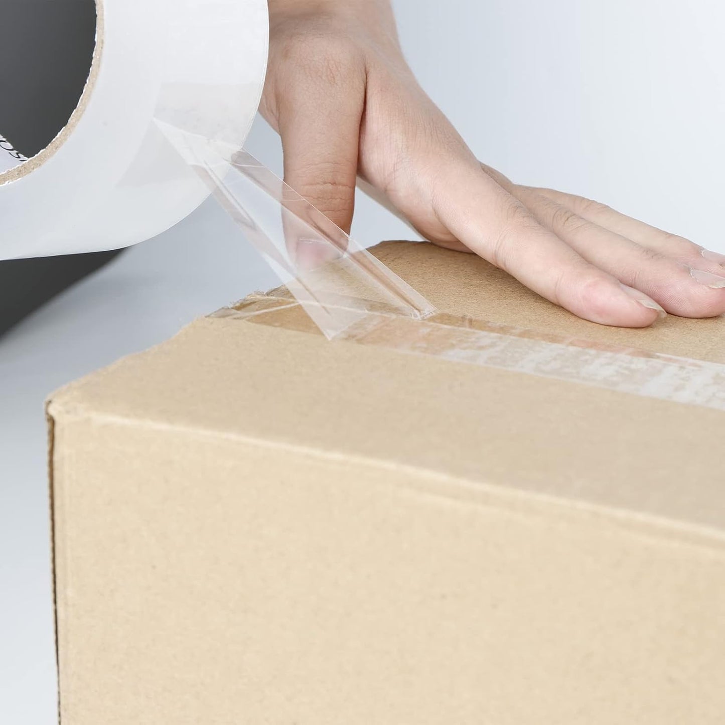 COSIMIXO 6-Pack Heavy Duty Clear Packing Tape with Dispenser, 2.5mil x1.88 inch x110 Yards, Ultra Strong,Industrial Shipping Box Transparent Packaging Tape for Moving, Office, & Storage