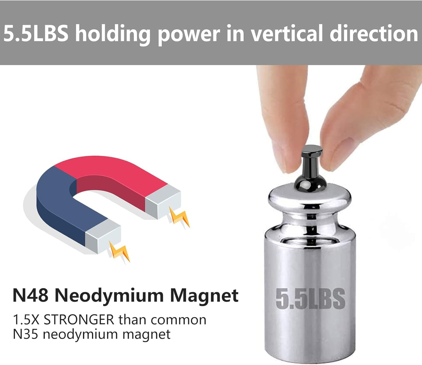 VNDUEEY 12Pcs Black Fridge Magnets Refrigerator Magnet, Metal Magnets for Whiteboard, Small Strong Magnets for Locker, Map, Office, School, Kitchen