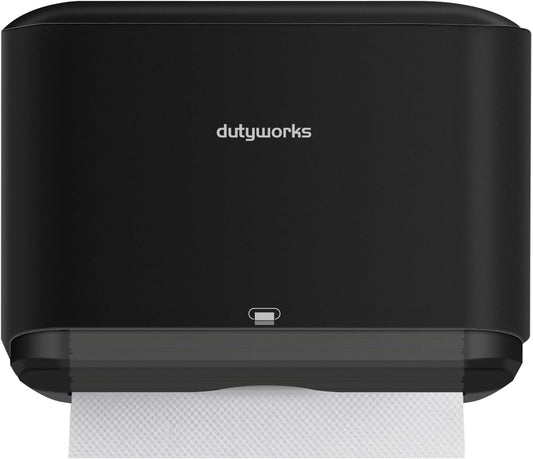 Paper Towel Dispenser Wall Mount, Multifold Paper Towel Holder Adhesive Hand Towel Dispenser for Bathroom Kitchen Commercial, Black