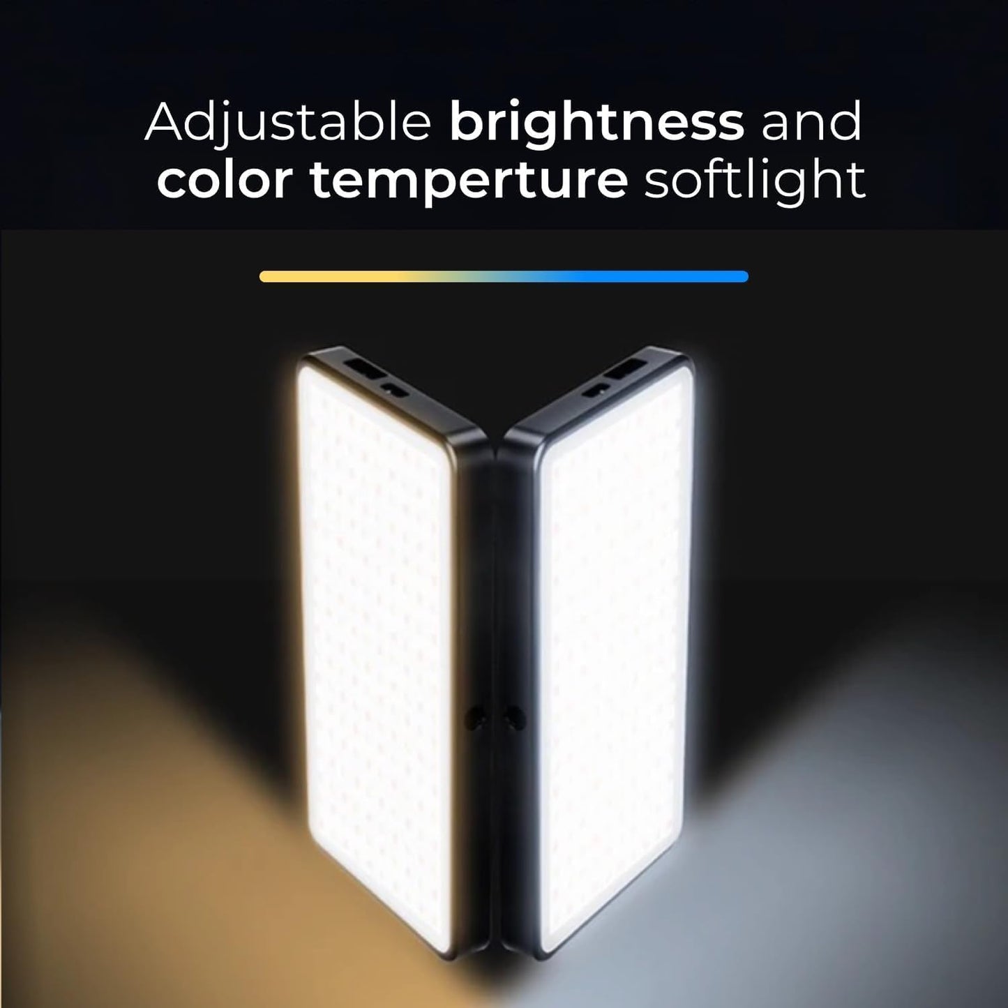 Pro 4K HD Webcam Camera Pro and Light Panel Bundle with Eye Contact, Noise Cancelling Mic