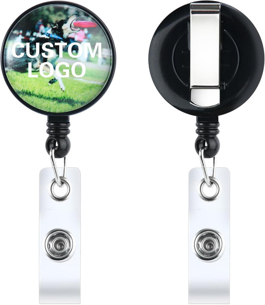 Custom Badge Reel Custom Id Badge Personalized Badge Reel Custom Badge Holder Customized Id Badges Nurse Name Tag Retractable Clips Personalized Customizable Work Rn Badge Photo Reel
