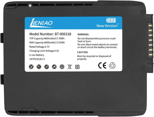 12 Pack for Zebra Scanner Battery TC77 BT-000318 [New Version 4800mAh] for Zebra TC77 Battery TC70 TC70x TC72 TC75 TC75x TC700H TC700K TC77HL TC720L Barcode Scanner BT-000318-01 (12)