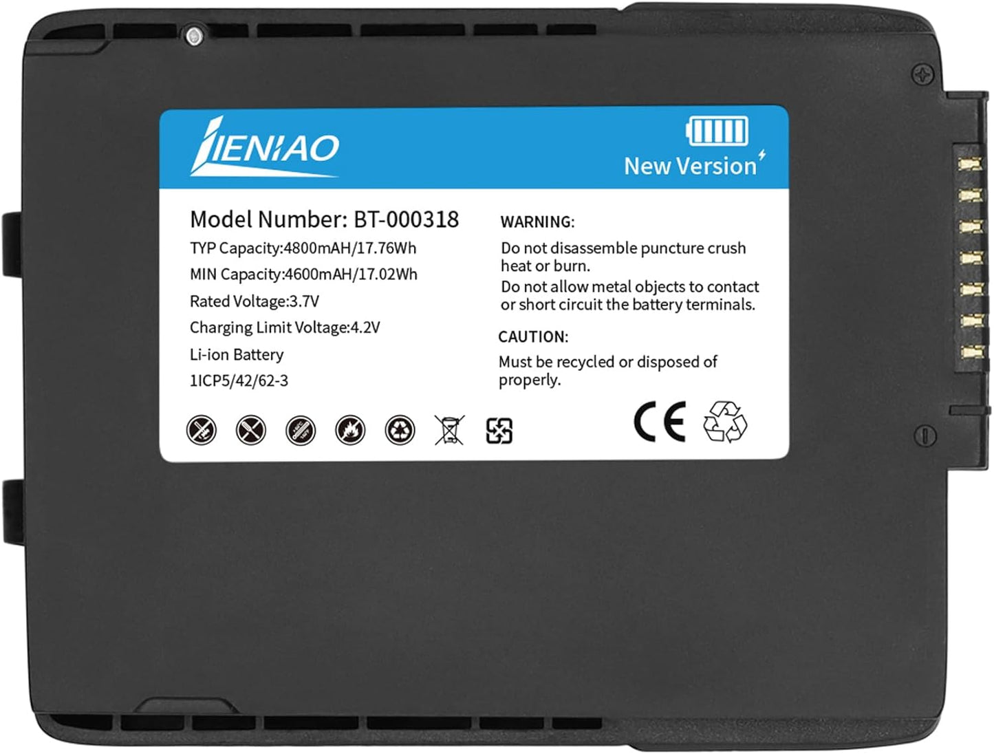 20 Pack for Zebra Scanner Battery TC77 BT-000318 [New Version 4800mAh] for Zebra TC77 Battery TC70 TC70x TC72 TC75 TC75x TC700H TC700K TC77HL TC720L Barcode Scanner BT-000318-01