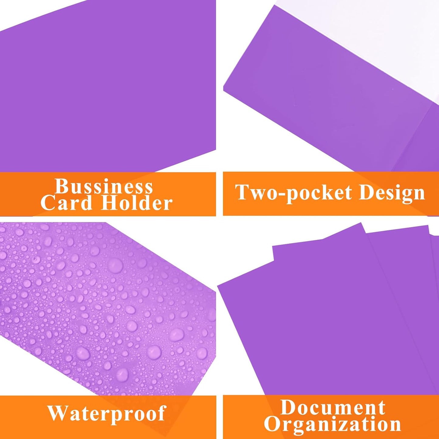 Two Pocket Folders,25 Pack Purple Folders with Pockets Fit Letter Size Paper,Thick Paper File Folder for School Office Business Home