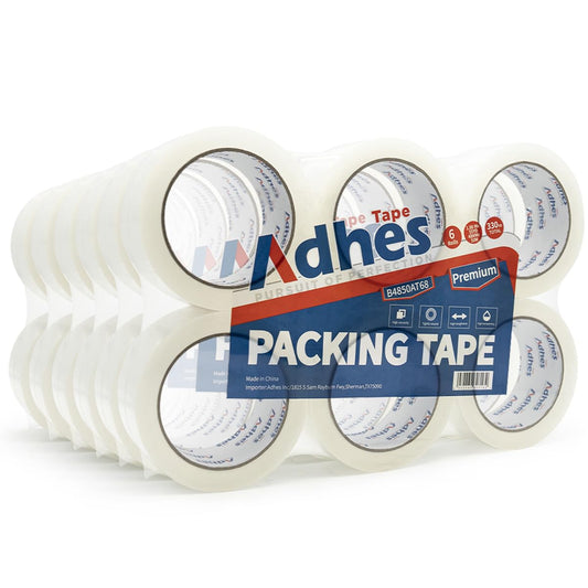 ADHES Heavy Duty Packing Tape, 36 Rolls, 1.88 Inch x 55 Yards, 2.7 mil Clear Shipping Tape Strong & Durable Package Tape for Shipping, Moving, Mailing and Sealing