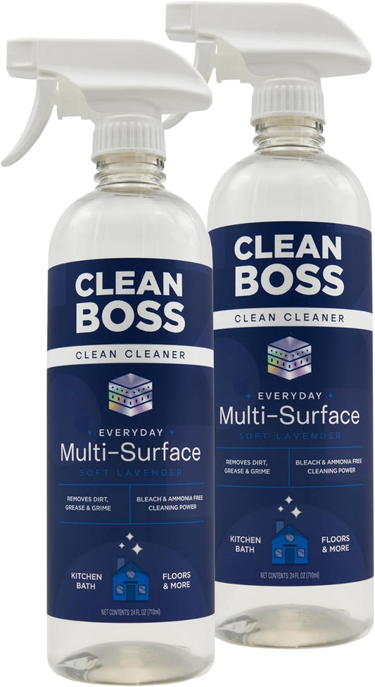CleanBoss Everyday Multi-Surface Cleaner, Plant-Powered, For Kitchen, Bath, Floors (2)
