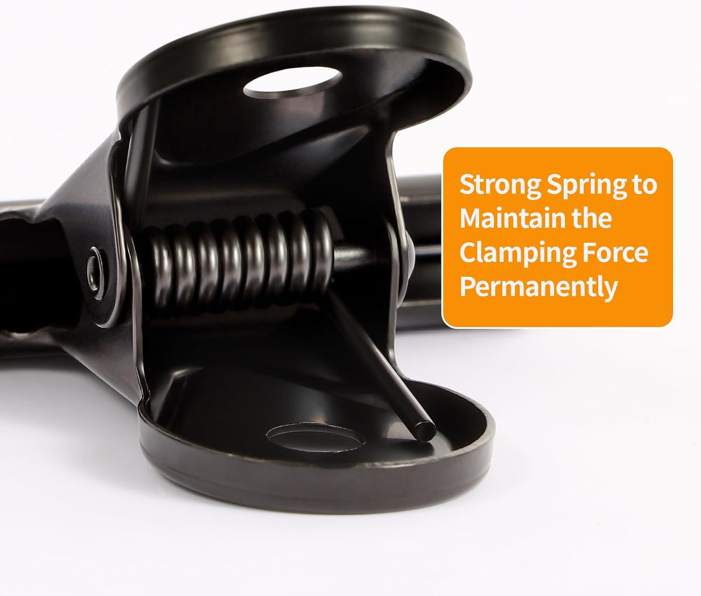 SIAMESE Bulldog Clips, 4 Pcs Binder Clips for Office & Kitchen, Multi-Purpose Binder and Food Bag Clamps for Sealing, Storage, Hanging (Black)