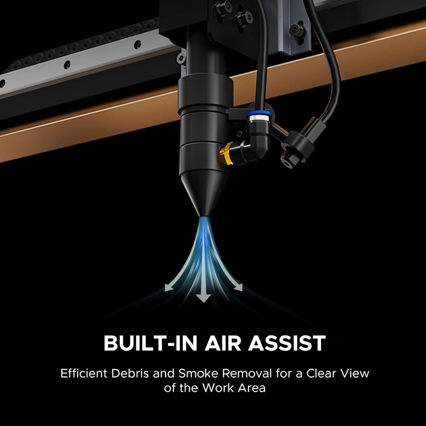 OMTech 90W CO2 Laser Engraver with Water Chiller & LightBurn, 28"x20" Cutting & Engraving Machine with Air Assist, 4-Way Pass, Caster Wheels, RDWorks, for Wood, Glass, Acrylic & More