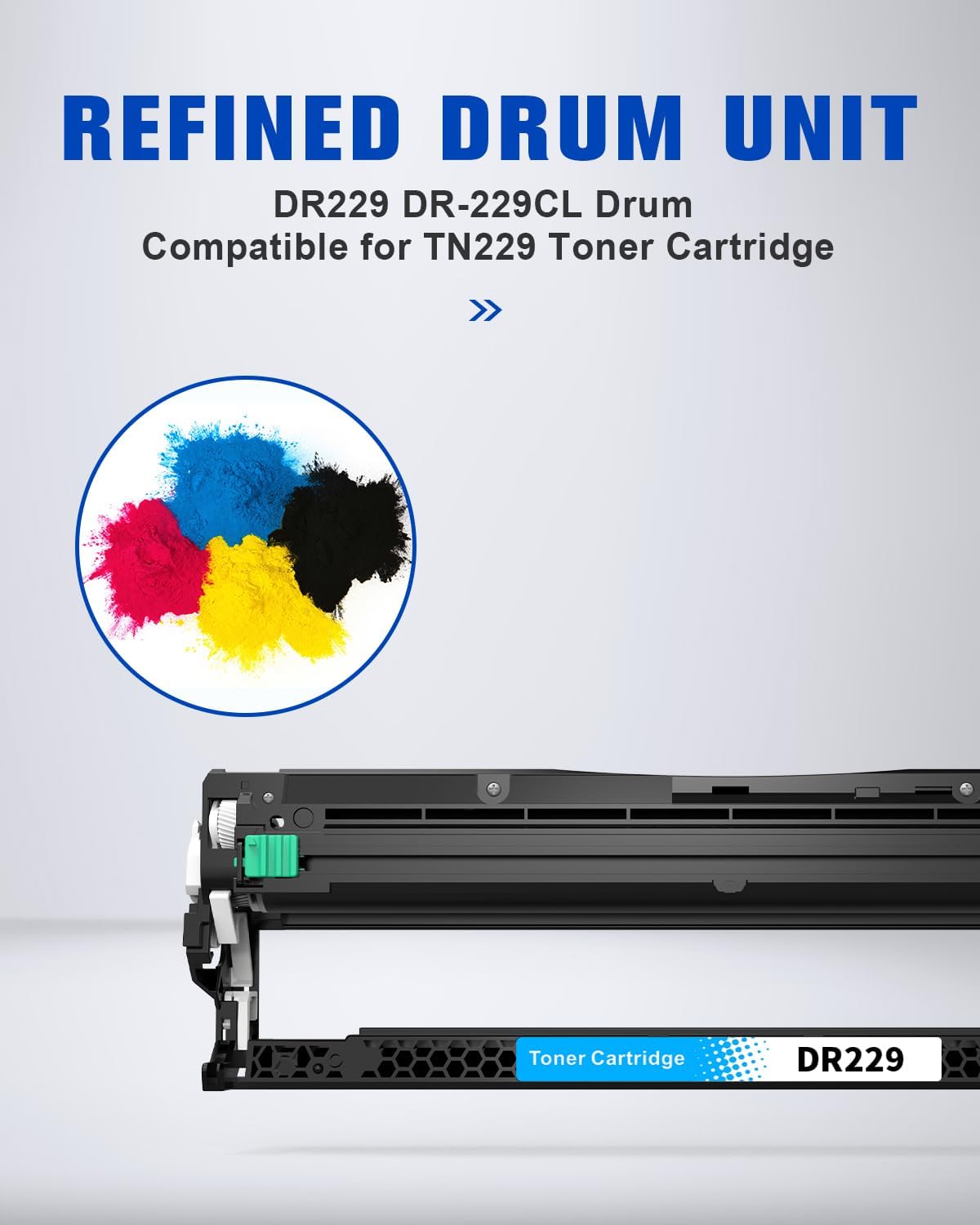 DR229 DR-229CL (NOT Toner) Compatible Replacement for Brother DR229 TN229 TN229XL DR-229 HL-L3280CDW MFC-L3720CDW HL-L3300CDW HL-L3220CW HL-L3295CDW HL-L8245CDW Printers (4-Pack Not Toner)