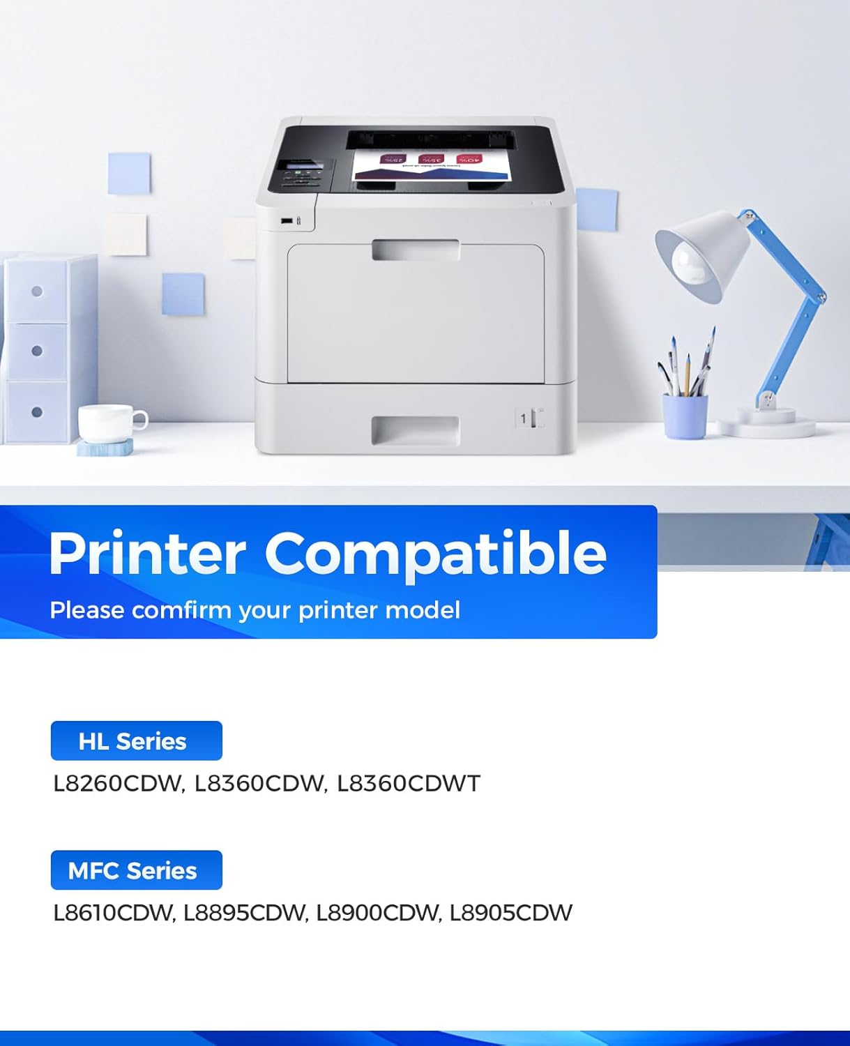 TN431 Toner Cartridge Set 4-Pack Replacement Compatible for Brother TN-431 TN433 TN436 MFC-L8900CDW MFC-L8690CDW HL-L8360CDW HL-L8260CDW MFC-L8610CDW MFC-L8905CDW MFC-L9570CDW HL-L8360CDWT Printer Ink