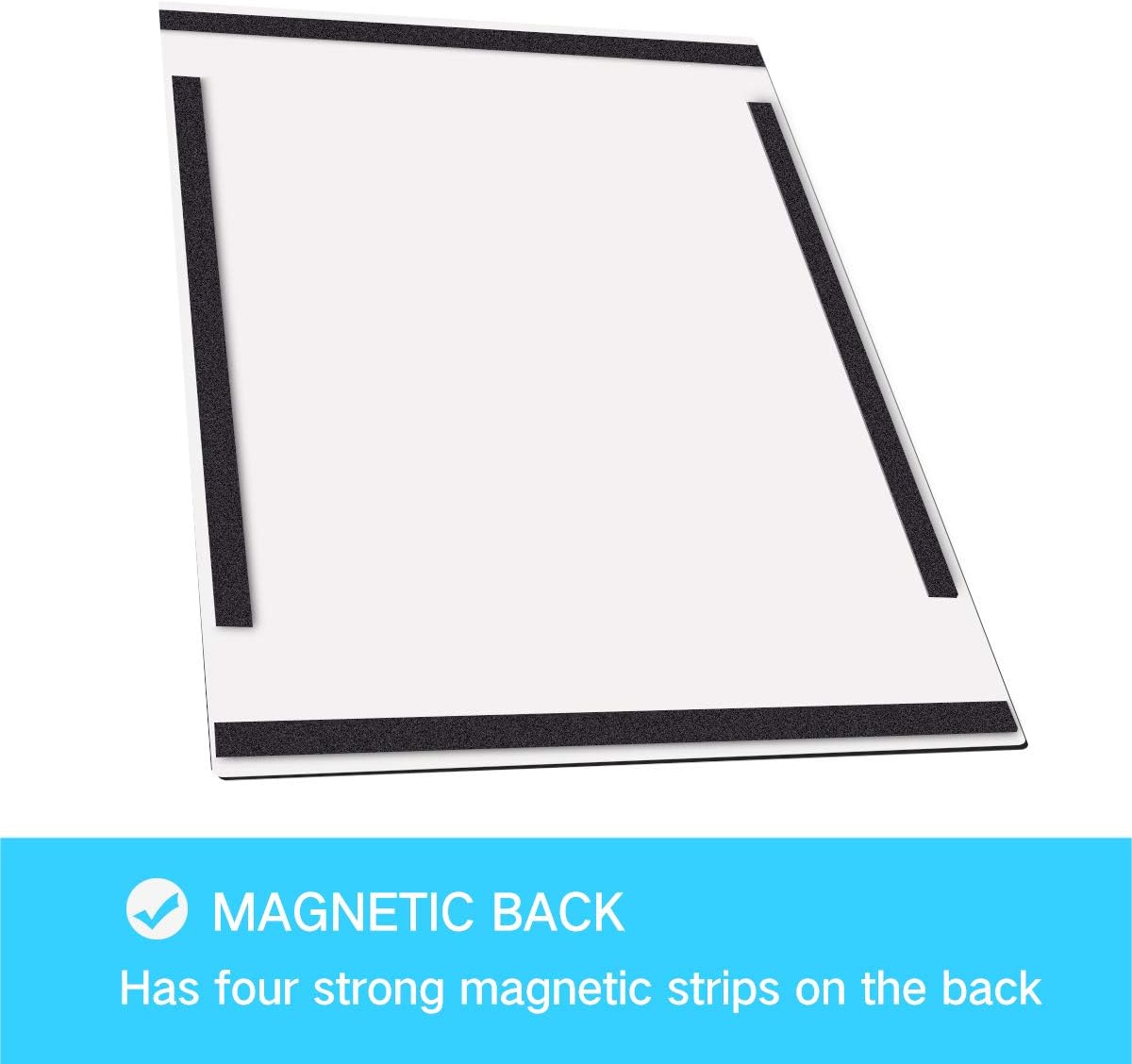 Document Sign Holder Pockets with Magnetic Back, Plastic Poster Picture Notice Display Frame for Fridge/Whiteboard/Chalkboard/Cabinet, 8.3 x 11.7 Inch, Silver, 2 Pcs