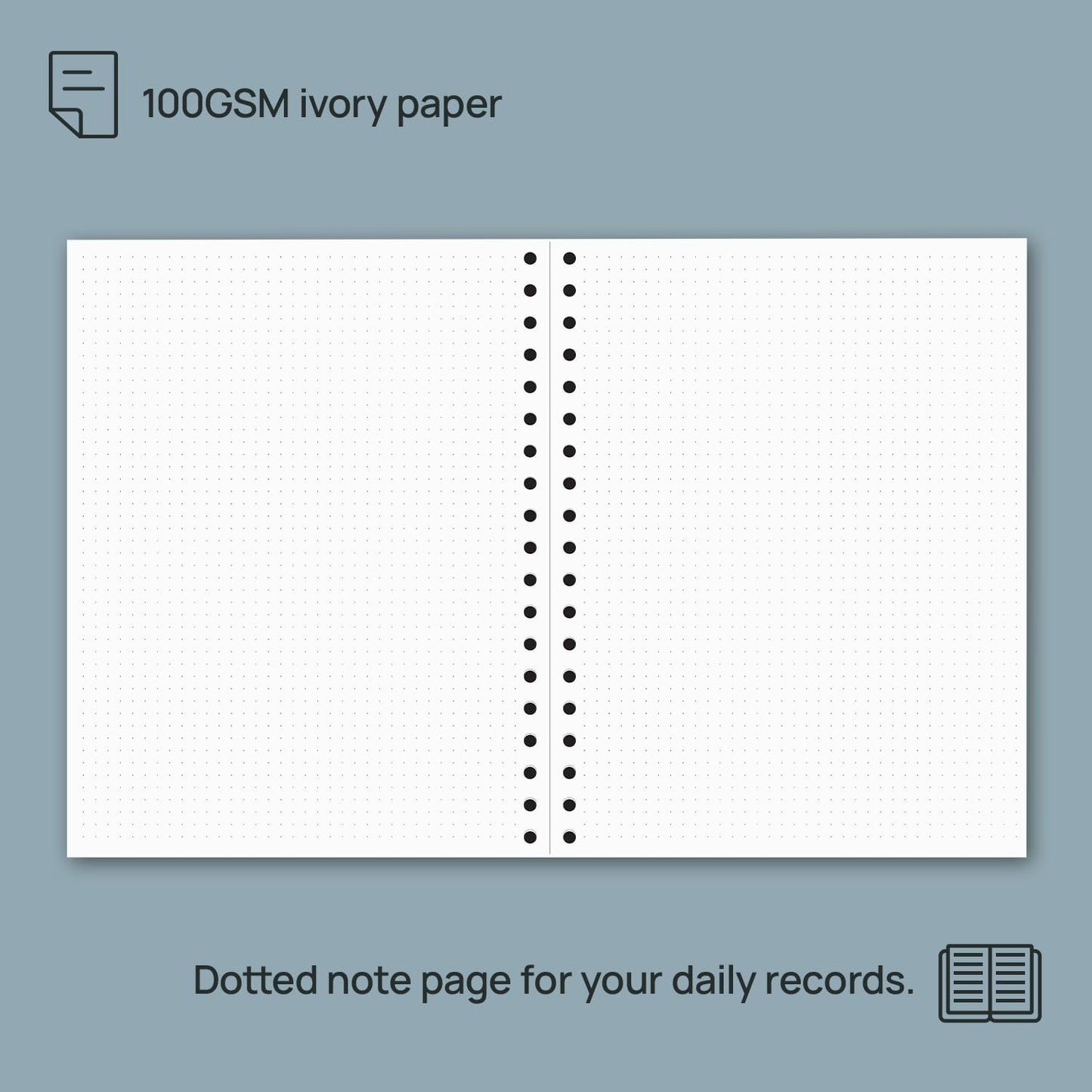 POPRUN Monthly Planner 2026-2027 Spiral Hardcover (8'' x 10''), 18 Months Calendar (Jan.2026-Jun.2027) - 2 Pages per Month with Dotted Note Pages, Sunday Start, Laminated Tab - Light Yellow