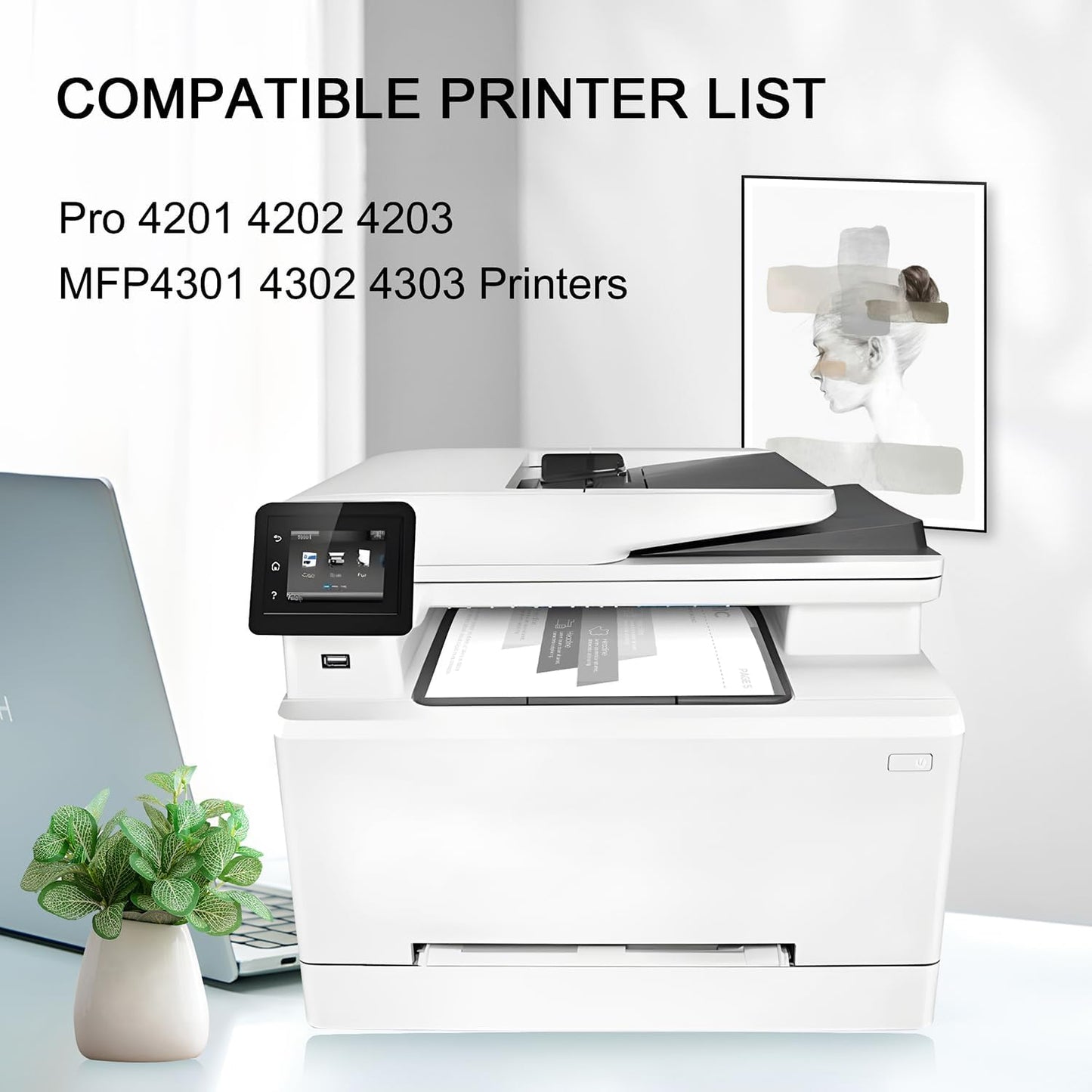 W2150XC Compatible for W2150XC Toner Cartridges Set, Compatible with Color Laser Jet Pro MFP 4301 4302 4303 Series Printers(2 Pack, Black)