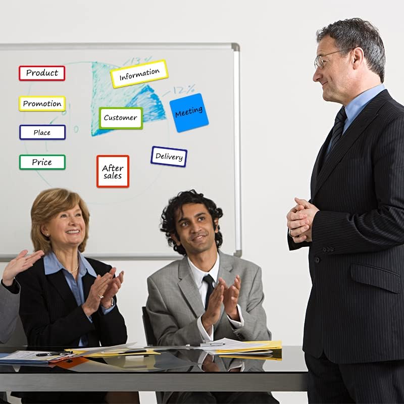 Magnetic Dry Erase Labels Larger 12"x 4", Big Dry Erase Magnetic Labels for Whiteboards, Fridge, School Classroom, Pack of 8