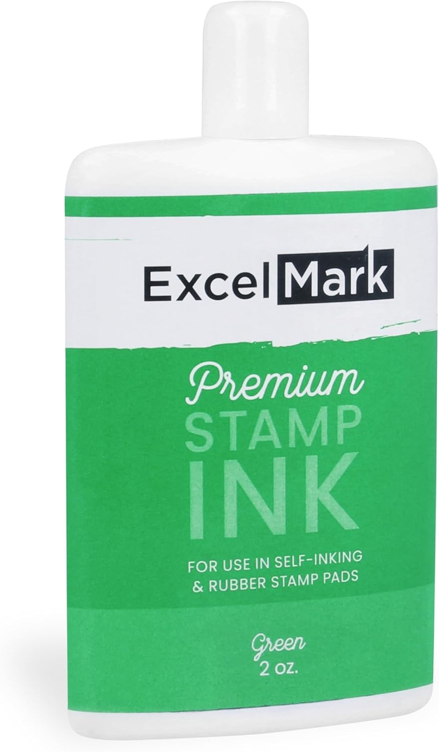 Self Inking Stamp Refill Ink - 2 oz. - Green Ink