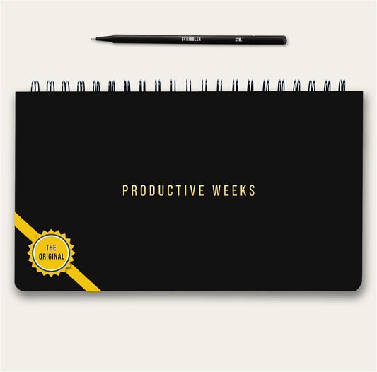 Undated Weekly Planner 2025 | Daily Agenda To Do List Notepad Day Planner Notebook | Monthly School Task, Work Schedule Planners | Yearly Horizontal Calendar Spiral Desk Organizer | Habit Tracker