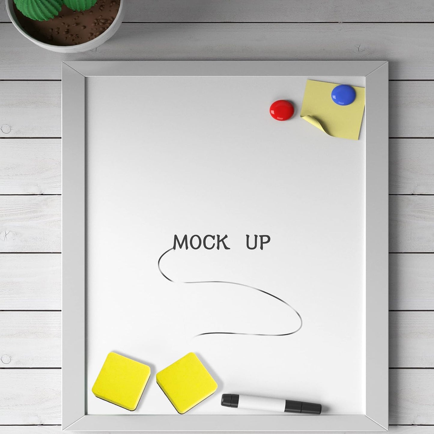 Magnetic Whiteboard & Chalkboard Cleansers, 48 Pack Small Dry Eraser, Magnetic Erasers (Yellor)