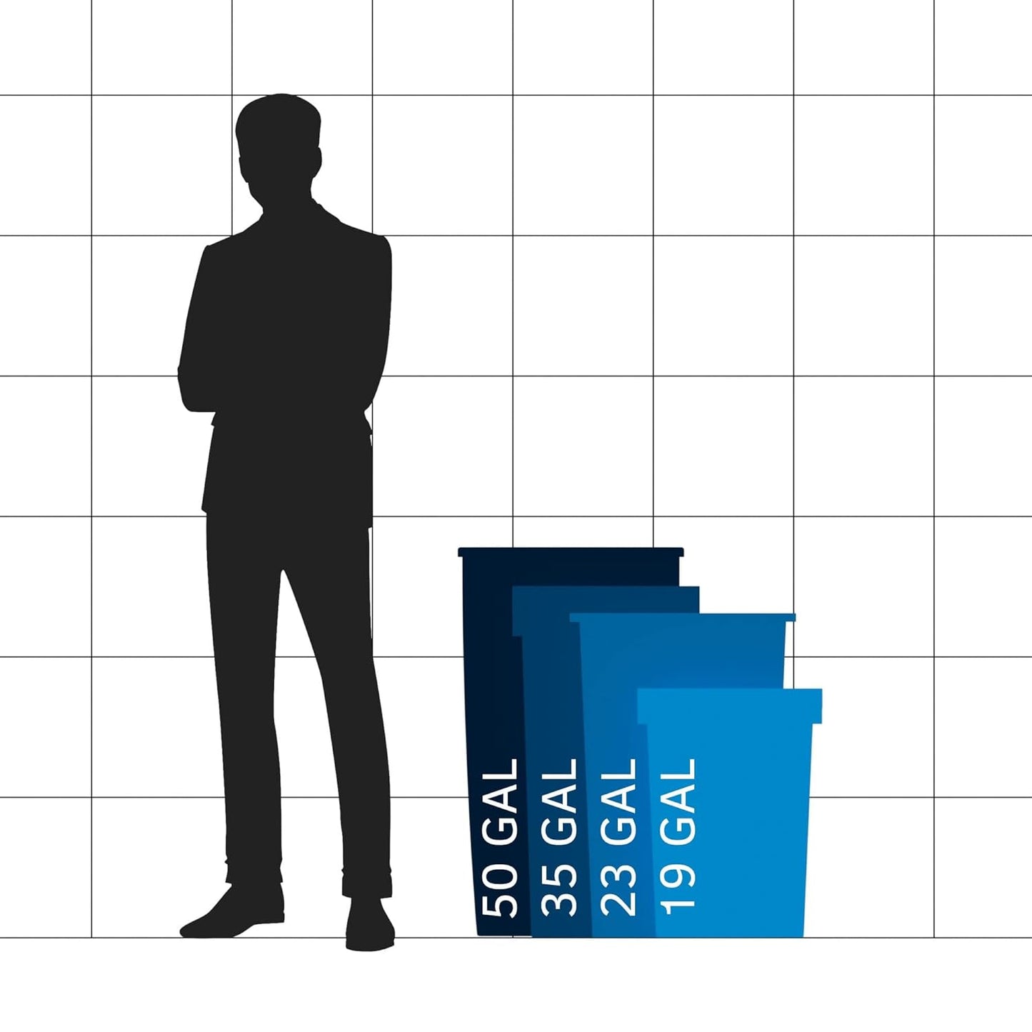 23 Gallon Green Square Commercial Trash Can