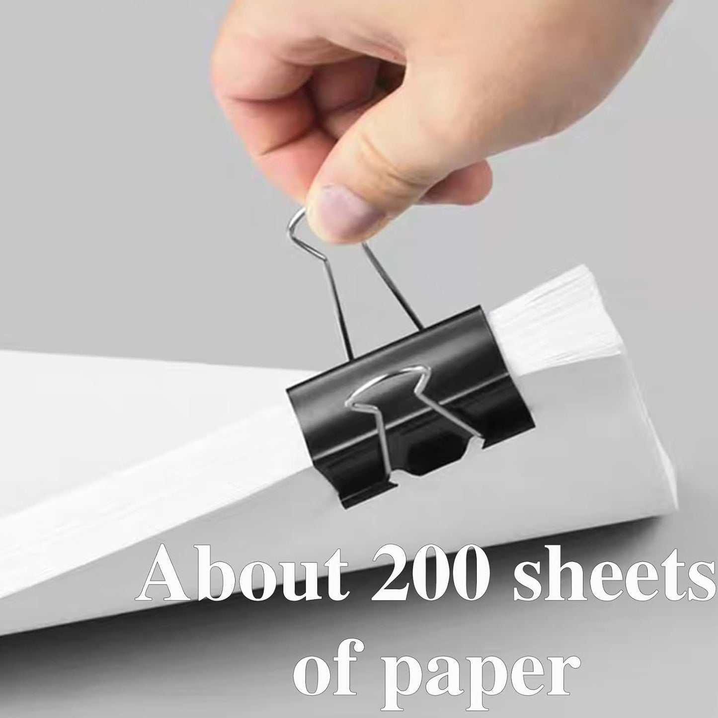 Extra Large Binder Clips 2.4 Inch (60 Pack), Large Binder Clips Big Paper Clips Clamps for Office and Home Supplies, Black