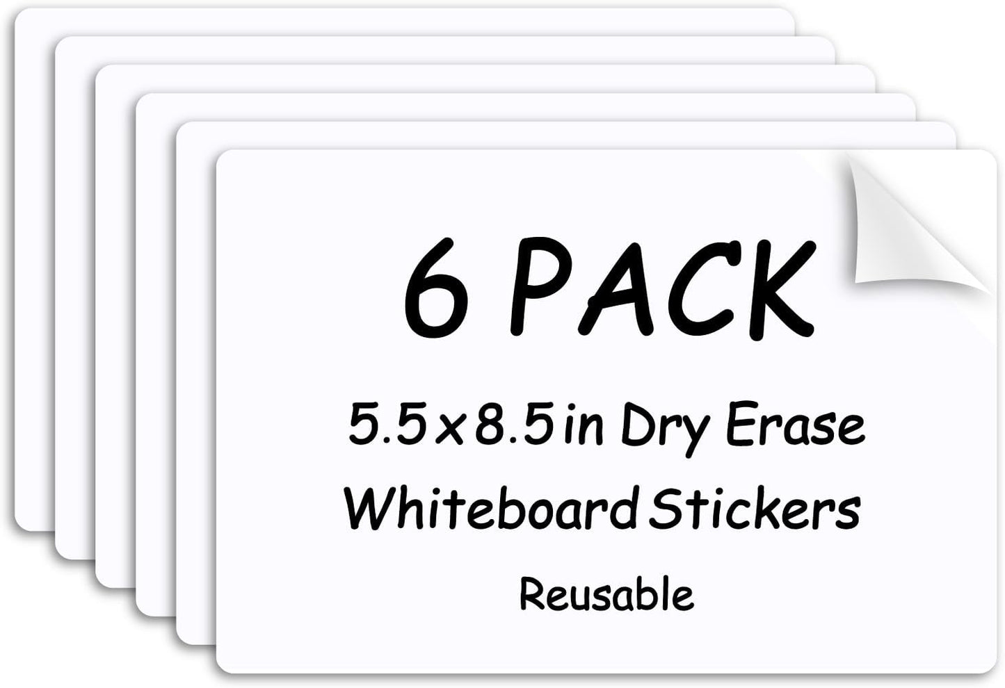 SVNOOC Multi-Use Dry Erase Board Dry Erase Small White Board for Classroom Office Home, 5.5x8.5 inches Lapboards for Students School Meeting Message (6 Pack)