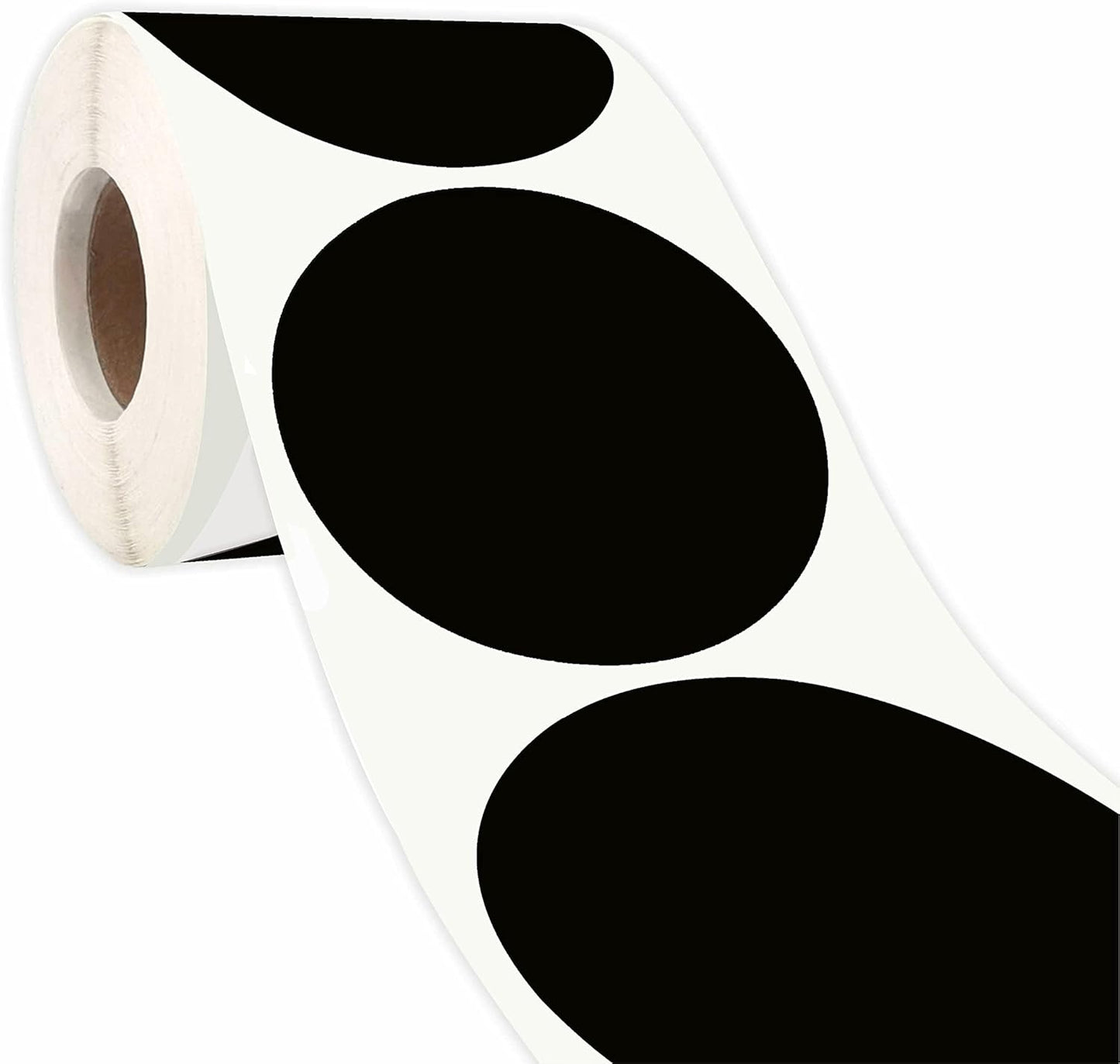 PARLAIM 3 Inch Round Permanent Adhesive Color Cod Dot Stickers,500 per Dispenser Box Roll dots Label Inventory Circle Stickers (Black)