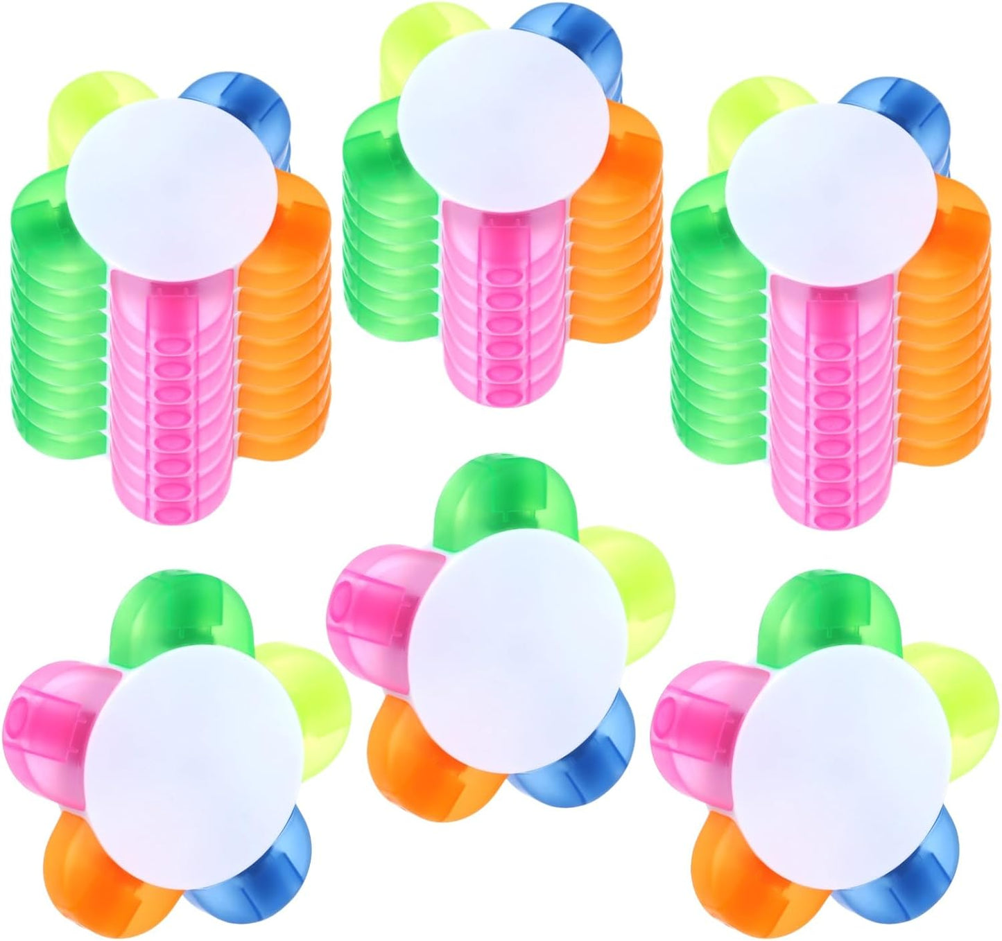 50 Pcs Petal Highlighters, Flower Shape Fluorescent Pens, 5-in-1 Highlighters for Marking, Drawing, Petal-Shaped Aesthetic Markers for Homes, Schools, Office Stationery Supplies (50)