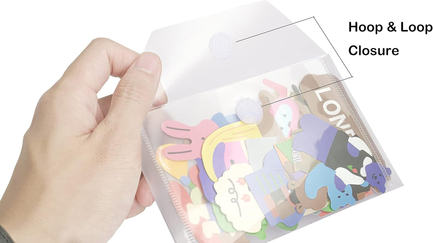 3x5 Plastic Envelopes Hook Loop Closure Coupon Receipt Storage Holder 10 Pack (10 pack)