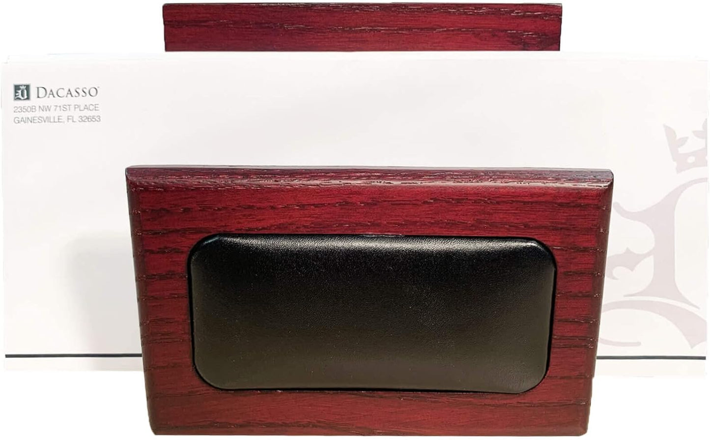 Dacasso Rosewood and Leather Desk Set, 10-Piece