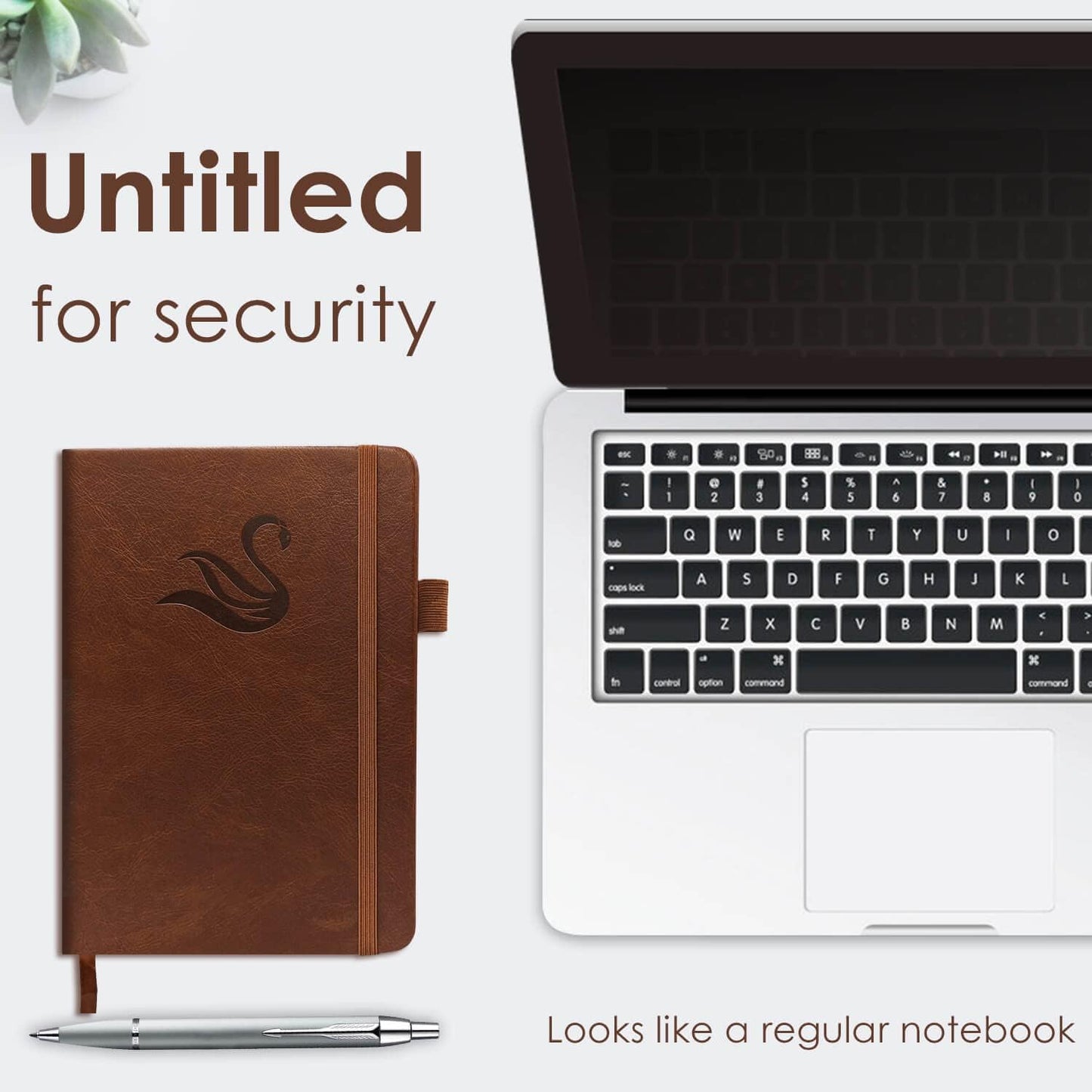 Elegant Password Book with Alphabetical Tabs - Hardcover Password Book for Internet Website Address Login - 5.2" x 7.6" Password Keeper and Organizer w/Notes Section & Back Pocket(Brown)