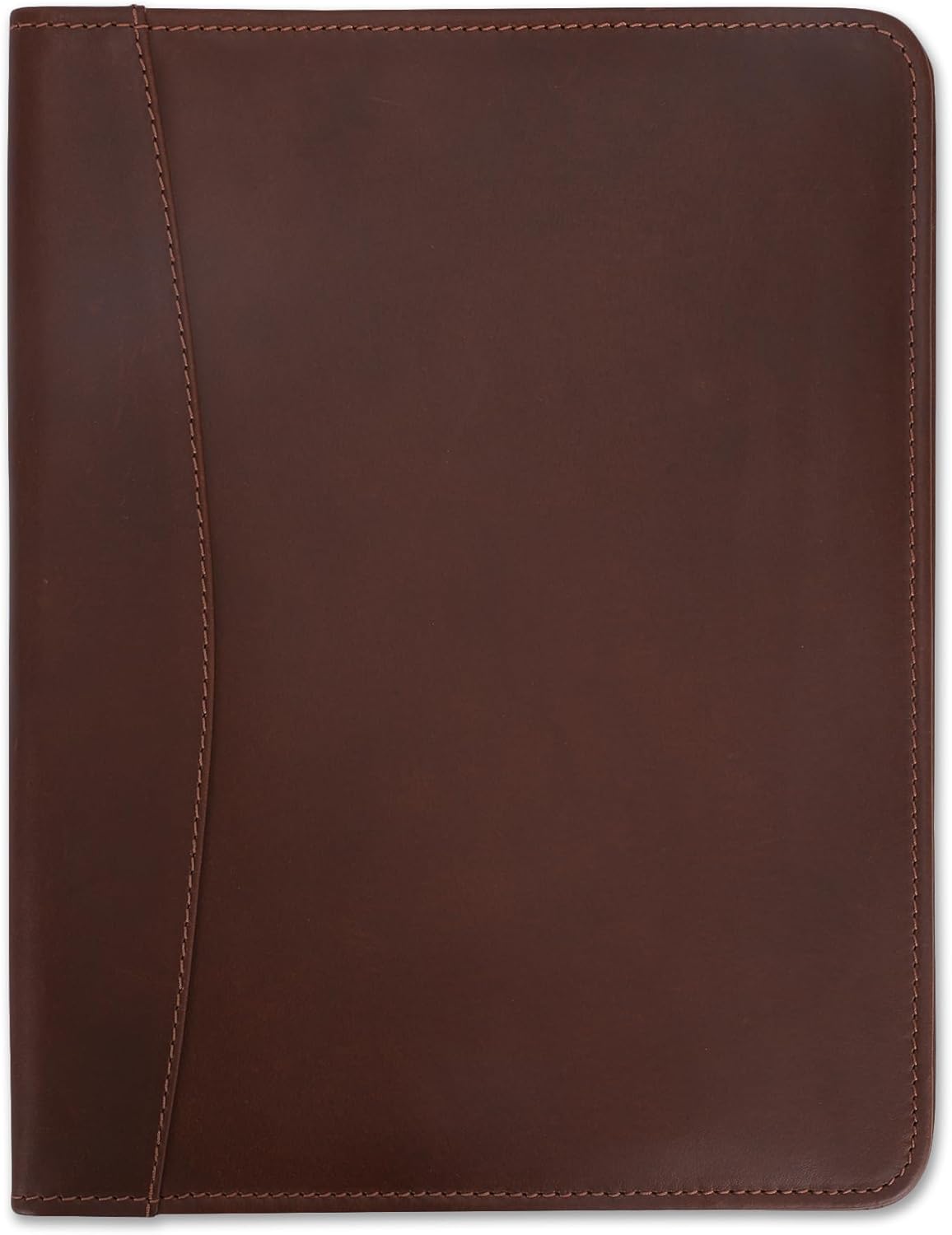 Heavy Duty Buffalo Leather Legal Pad Portfolio Handmade Executive Notebook Binder, Professional Padfolio Organizer Gift for Men and Women Genuine Leather Resume Document Holder (Tan)