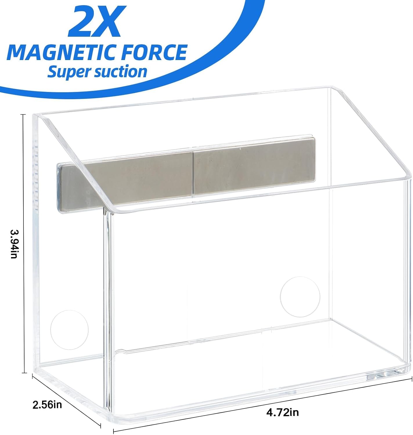 Simetufy Magnetic Pen Holder, Magnetic Dry Erase Marker Holder, magnetic pen holder for refrigerator, whiteboard , Pens, Pencils, Non-slip Acrylic Magnetic Marker Holder- Transparent, 1 Pack