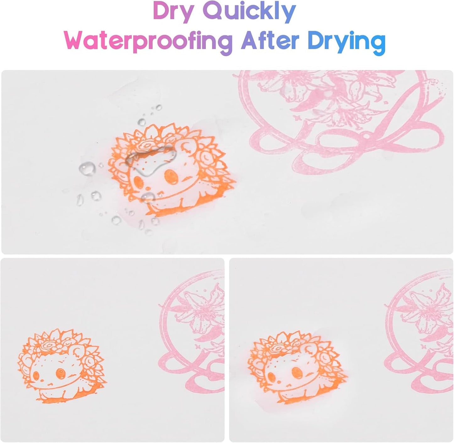 CraftyManor Mini 8 Color Pigment Ink Pads for Stamps, Fingerprint InkPads for Kids, Stamp Pad for Scrapbook Paper & Wood & Classroom & Clothing & Letter & Archival