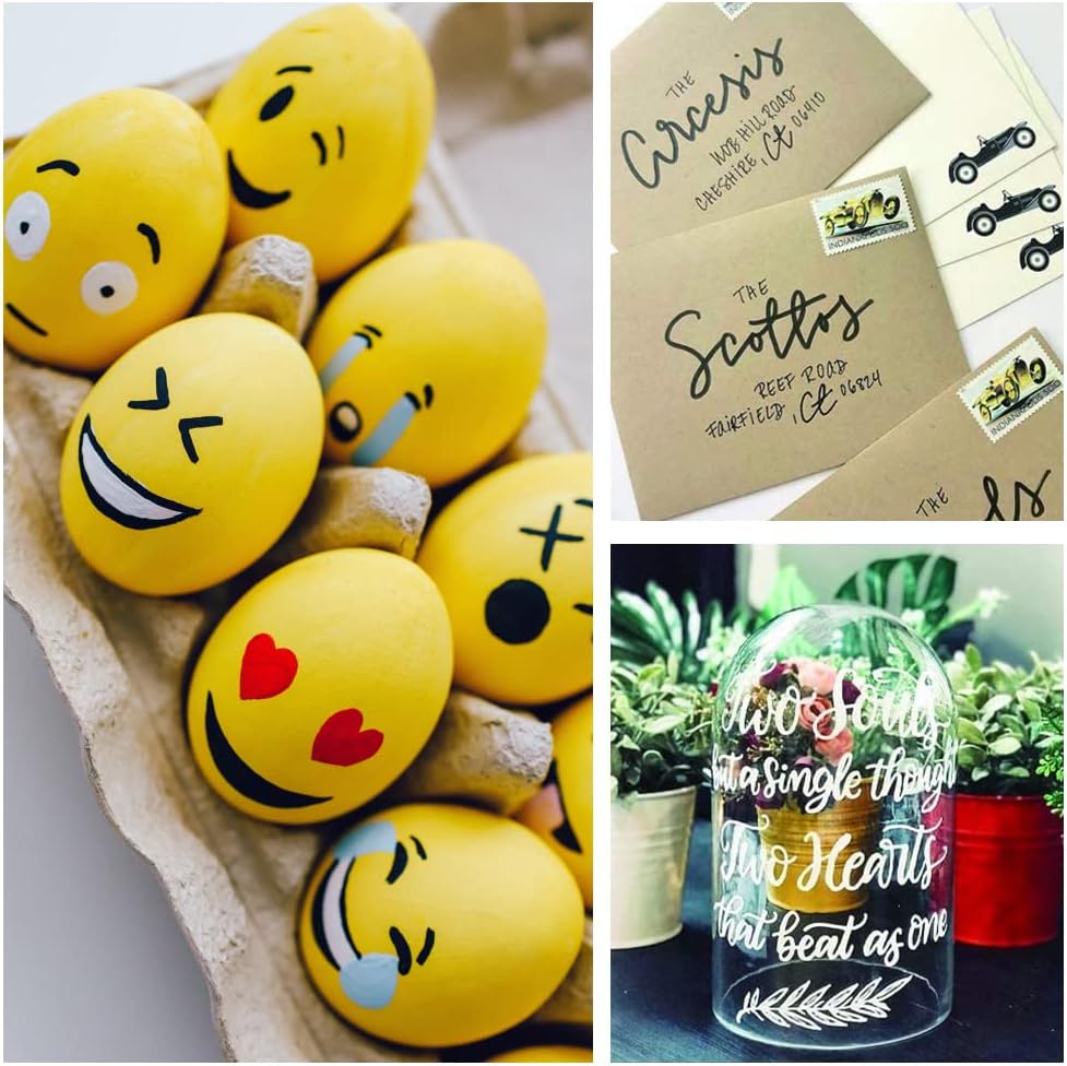 Overseas Permanent Paint Pens Green Markers - 2 Pack Single color Oil Based Paint Markers, Medium Tip, Quick Drying and Waterproof Marker Pen for Metal, Rock Painting, Wood, Plastic, Canvas, Mugs