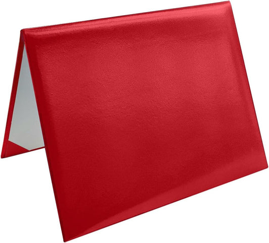 Diploma Cover 8.5x11 Inch, Graduation Certificate Holder - Elegant Faux Leather Folder for Graduation, Wedding Officiant,Red-1 Pack