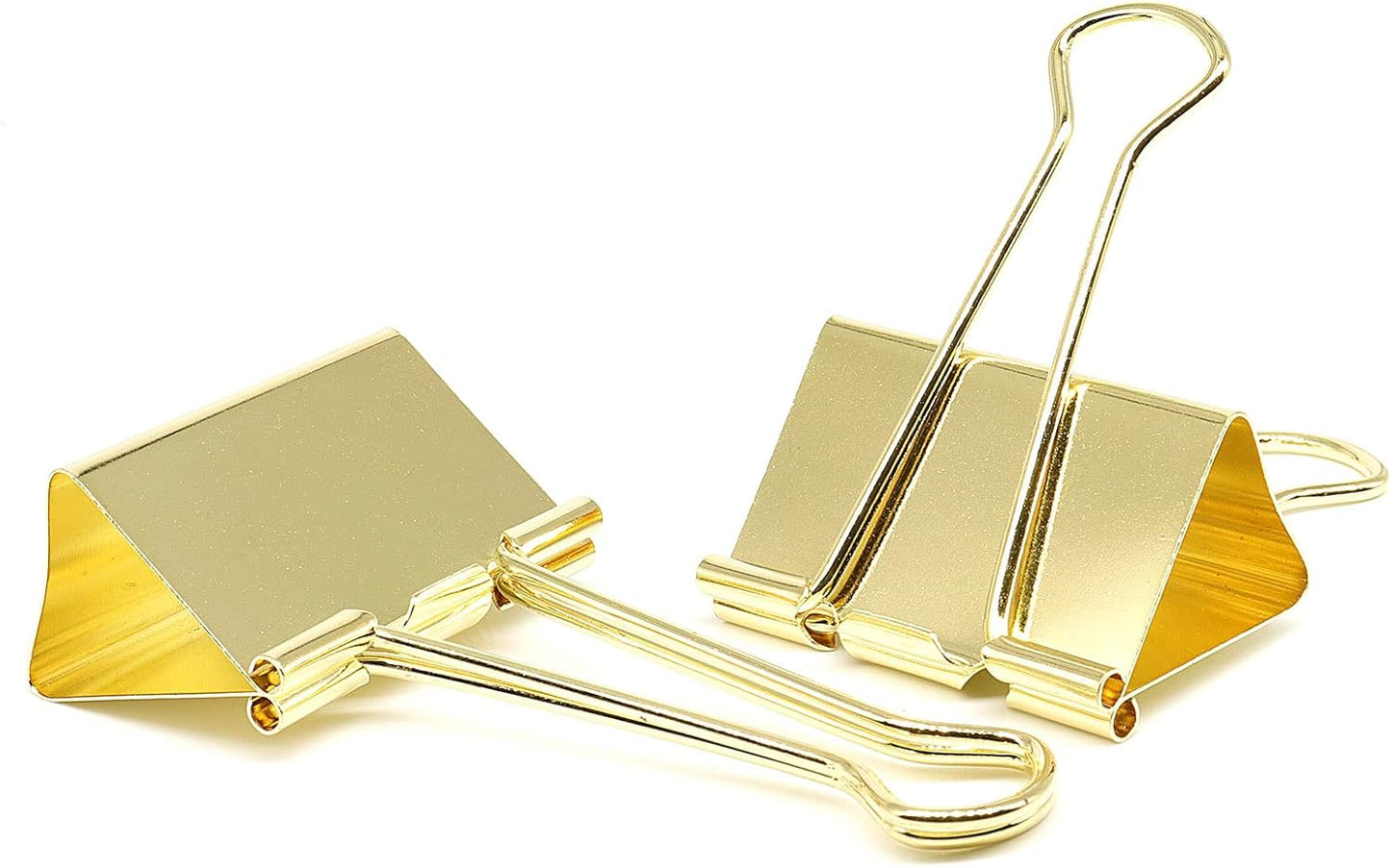 YCVIORING Extra Large Binder Clips 2 Inch (6 Pack), Big Paper Clamps for Office and School, Gold