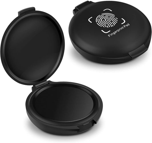 ERKOON 2 Pack Fingerprint Ink Pads, Thumbprint Ink Pad for Notary Supplies Identification Security ID Fingerprint Cards Law Enforcement Fingerprint Black