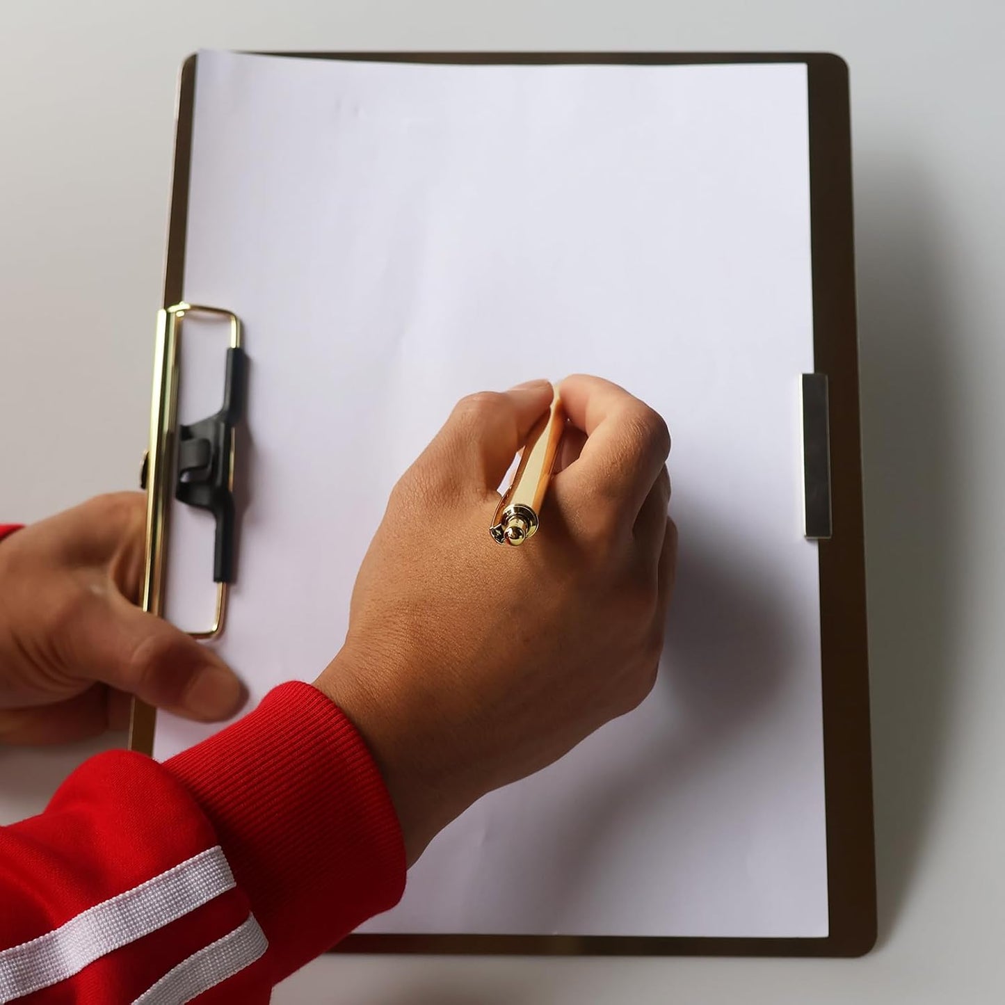 Stainless Steel Magnetic Clipboard with Pen - Multiple Sizes, Magnetic Design, Essential for Office and Home (9.2 x 12.5 Inches (Landscape Orientation))