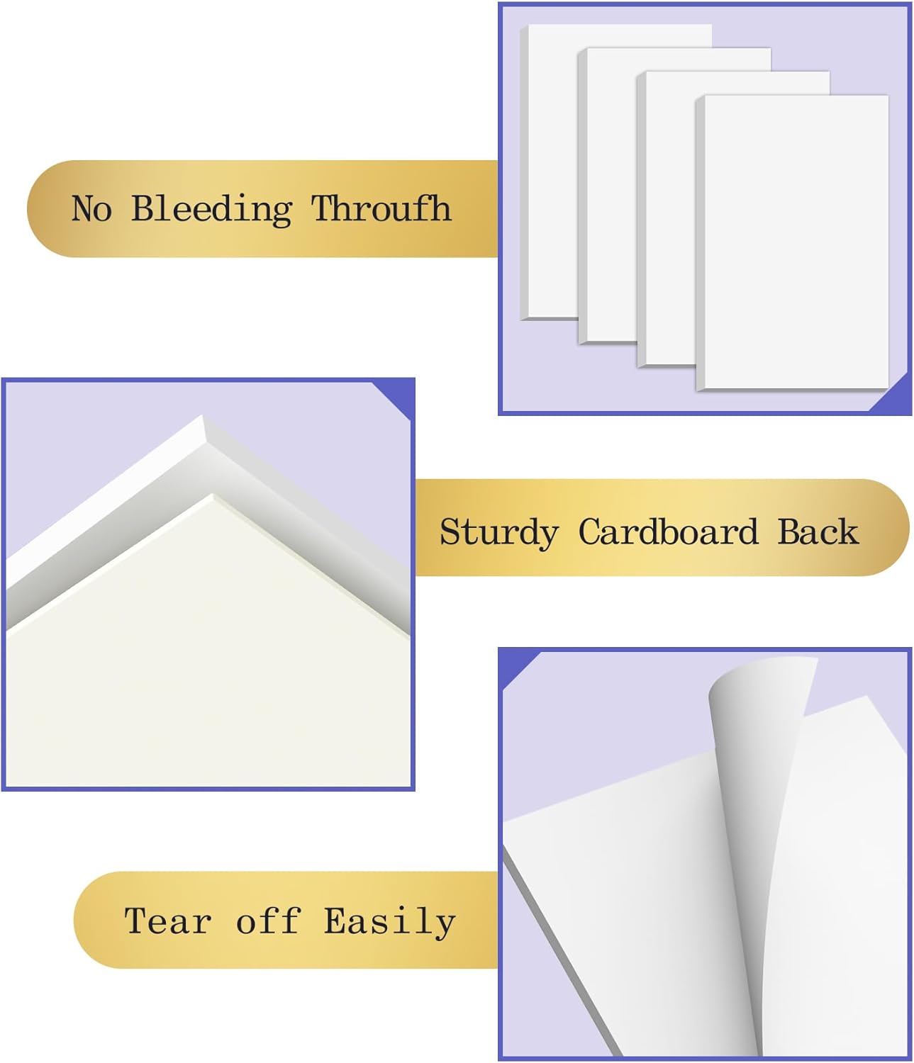 Small Note Pads 3x5 Pocket Notepad, 10 Pack Server Note Pads 3x5, White Memo Pads, Scratch Pads, Small Writing Pads White Paper, 50 Sheets per Blank Mini Notepads 3x5 Scratch Paper for Work/School