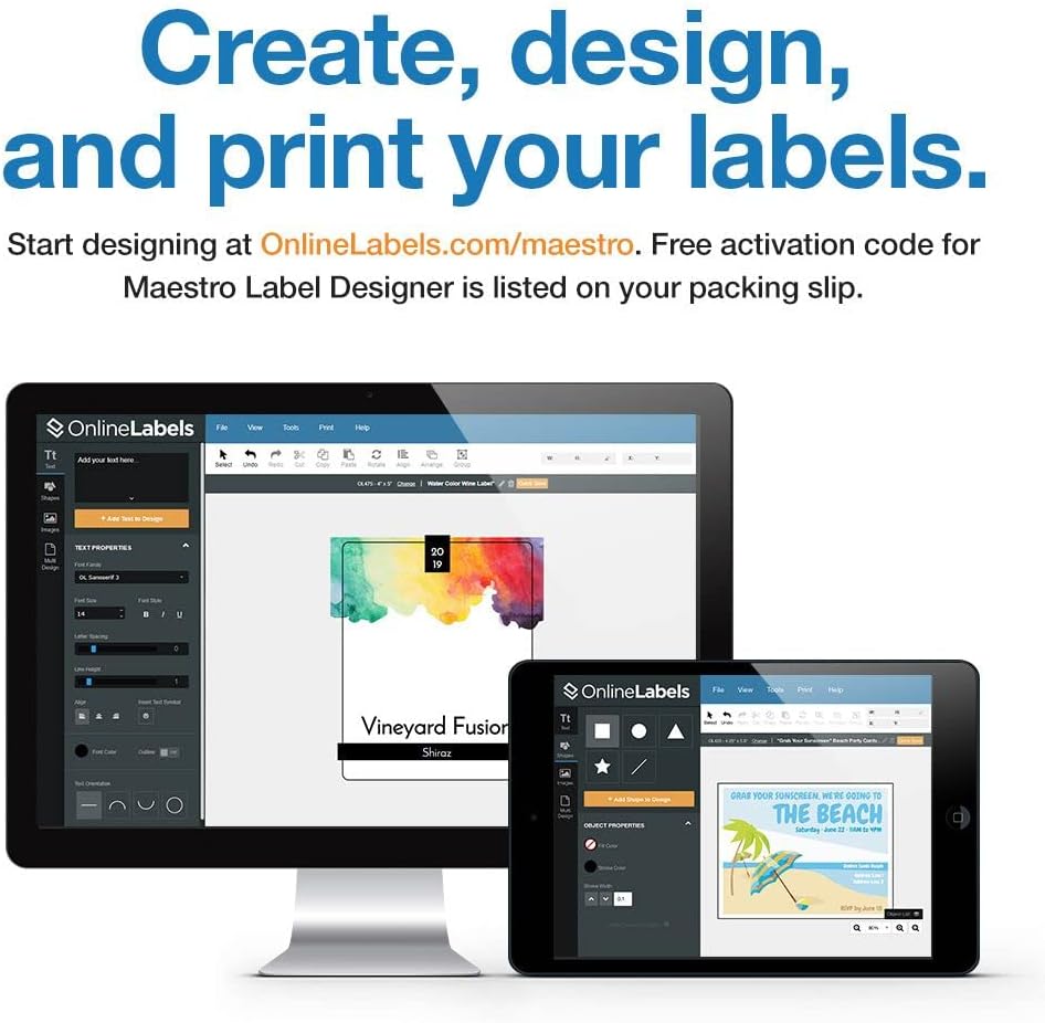 8.5 x 11 Clear Frosted Matte Sticker Paper (Inkjet Printers Only) - 25 Sheets - Full Sheet Labels - OnlineLabels