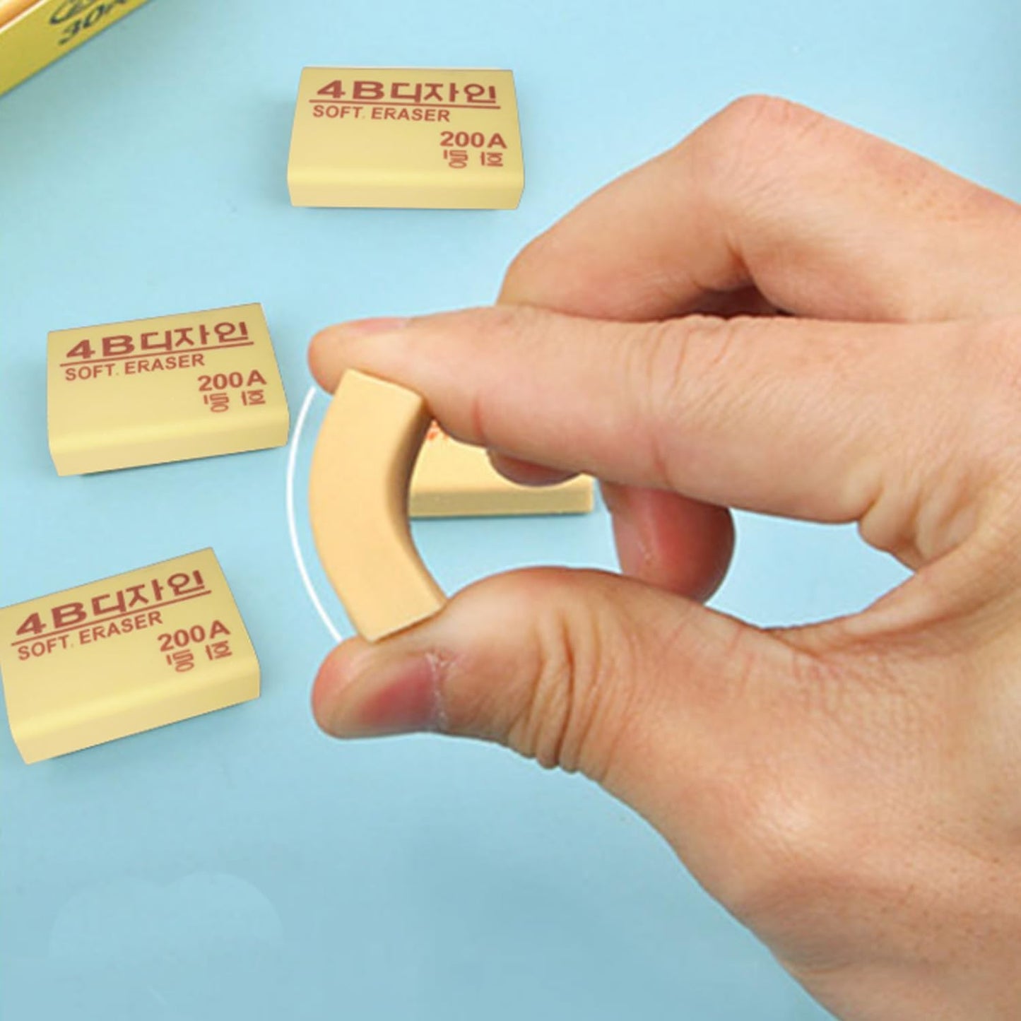 4B Erasers 15 Pack Pencil Erasers Yellow Erasers for Kids Bulk for Students School Supplies Office Prize Gifts (Yellow)