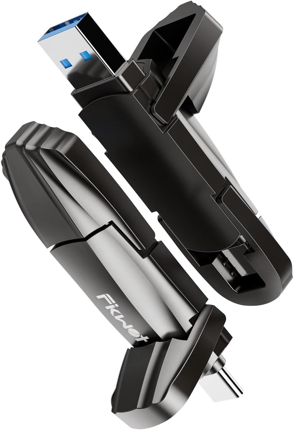 External SSD USB Flash Drive 512GB, Up to 550MB/s 2-in-1 Type C+ USB A USB3.2 Gen2 Solid State Thumb Drive SSD Stick for iPhone 15/16/Android/Windows/Mac/PC/Laptops