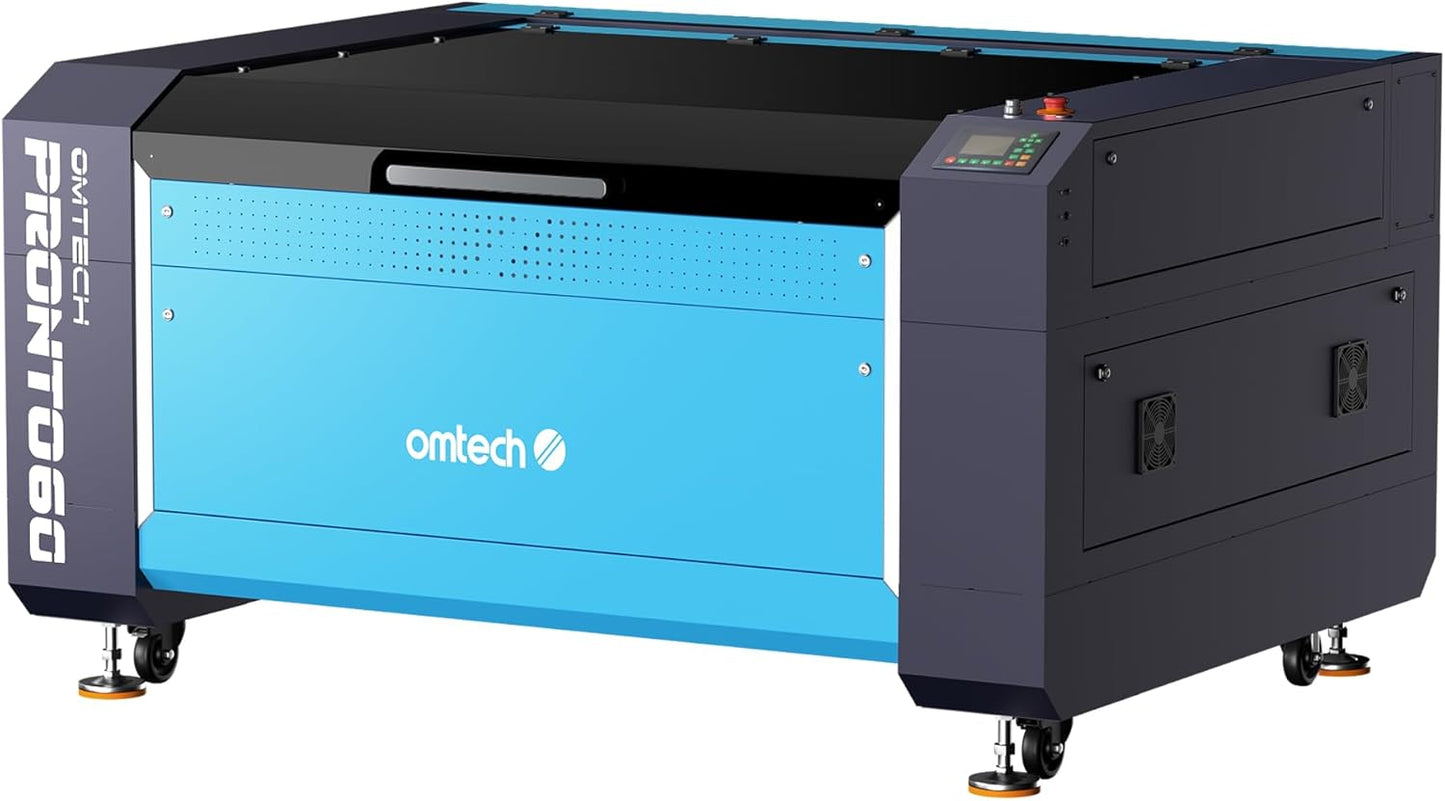 OMTech Pronto 130W CO2 Laser Engraver & Cutter with LightBurn – 51"x35" Workspace, 1,000mm/s Speed, Autofocus, 2-Way Pass, Air Assist, for Wood, Acrylic & More