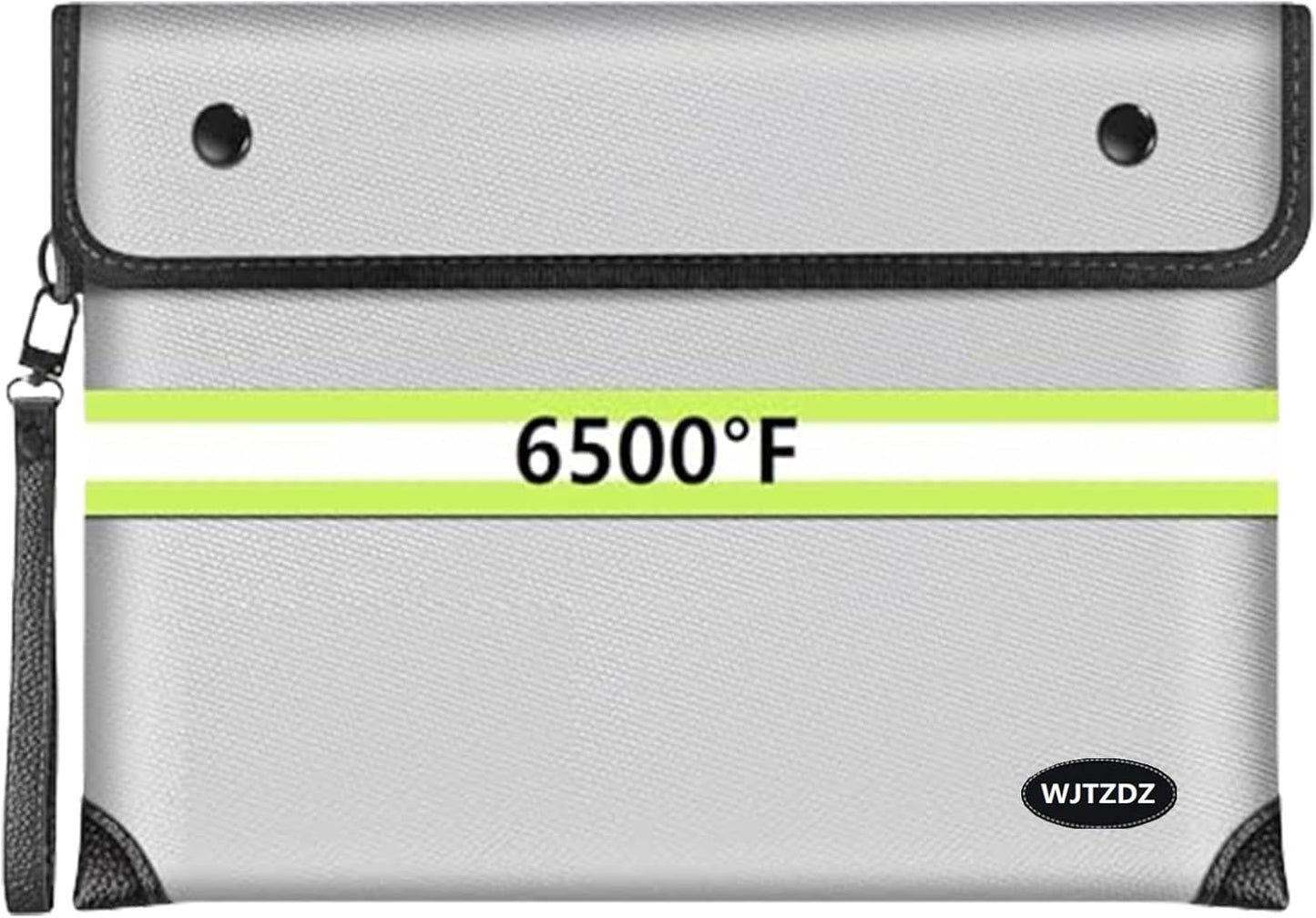 6500°F Upgraded Fireproof Money Bag,10 Layers of Heat Insulated Materials,Fire Proof Box with Waterproof Zipper/Reflective Strip,Document Bag with Handle for Cash,Important Documents（Not Fit A4 Files）