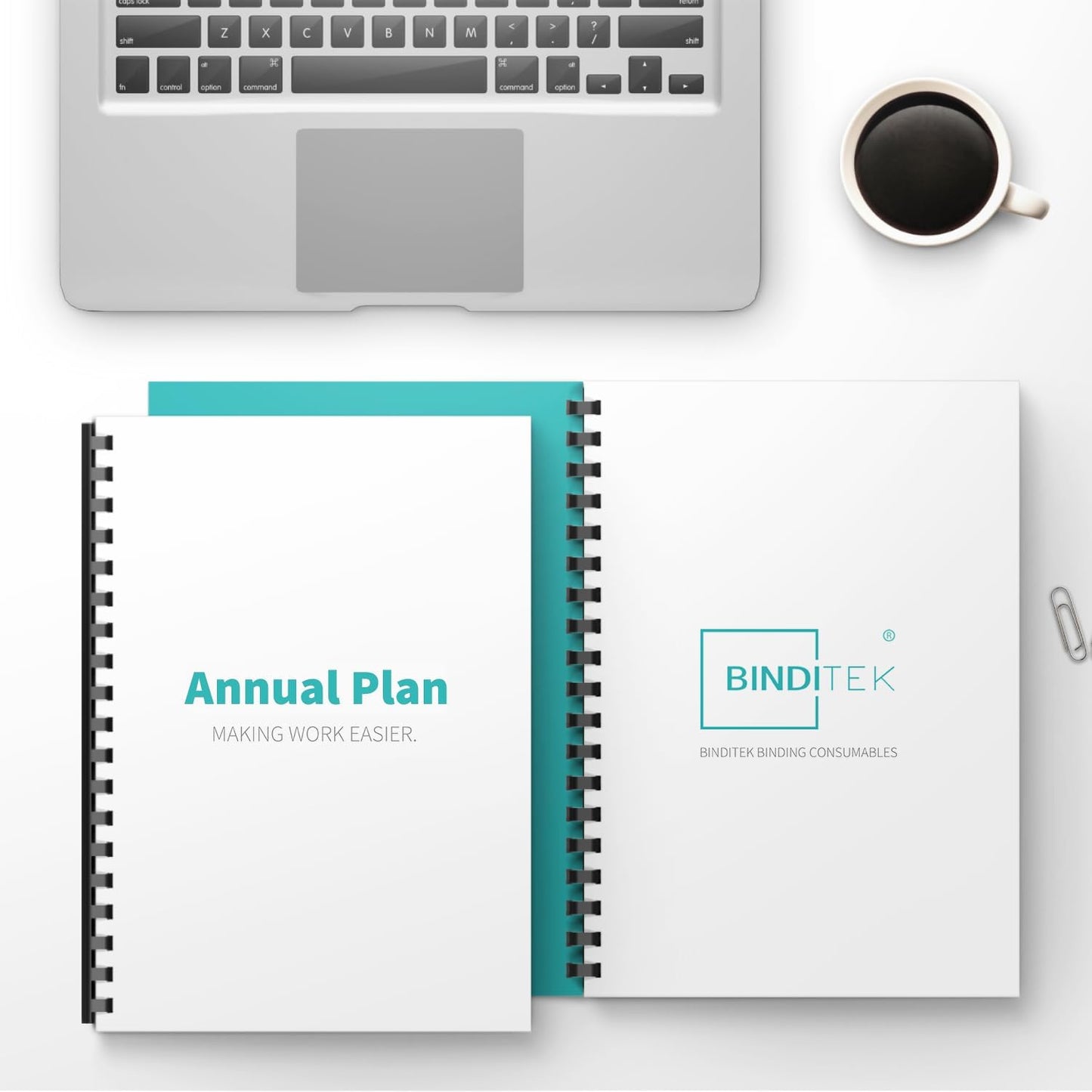 Binditek 100 Pack Plastic Binding Comb Spines, 5/8 Inch Diameter, 120 Sheet Capacity, for Letter Size, Black, for Students and Coworkers