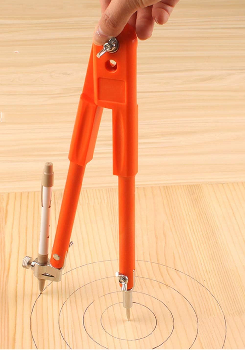 Professional Woodworking Compass Pencil Marking Compass Circle Maker Scriber Compass for Geometry (Large)