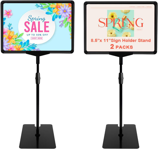 Sign Holder Stand,Sign Stand for Display,Adjustable Sign Holders For Table Top，Table Sign Holders 8.5 x 11