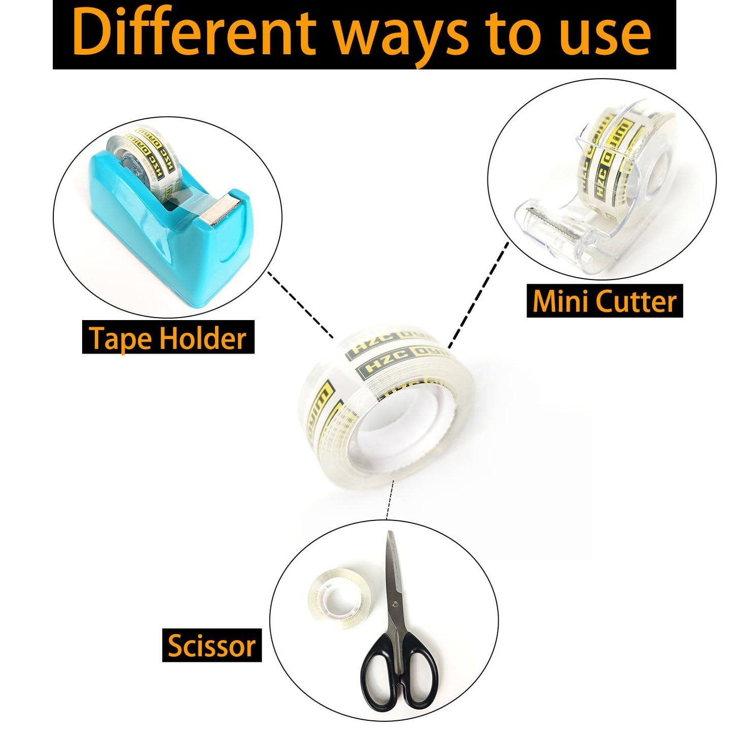 24 Rolls Crystal Tape Refills for Dispenser, 3/4Inch x 1000 Inch, Transparent Stationery Tape for Office, Home, School for Wrapping, Crafts, Office and Professional Use