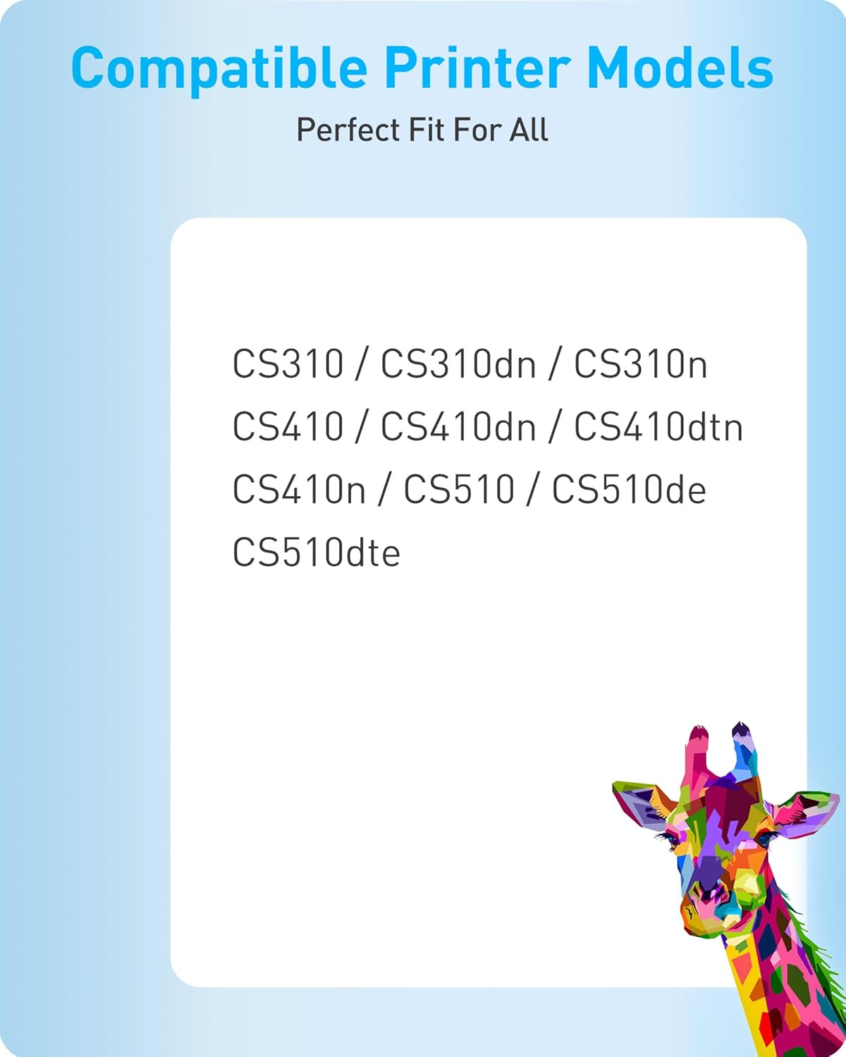 MasaiMara 701H 70C1HK0 70C1HC0 70C1HM0 70C1HY0 Compatible Toner Cartridge for Lexmark CS310 CS310dn CS310n CS410 CS410dn CS410dtn CS410n CS510 CS510de CS510dte Printer